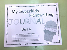 My Superkids handwriting journal poster